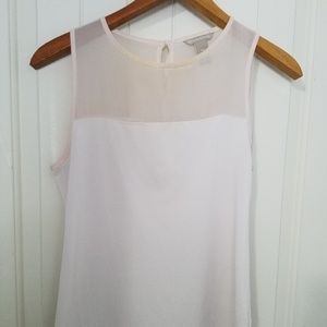 Banana Republic sheer neck sleeveless blouse
